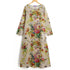 EaseHut 2019 New Vintage Women Maxi Floral Dress Plus Size Long Sleeves Pockets O Neck Cotton Linen Loose Robe Dresses vestidos