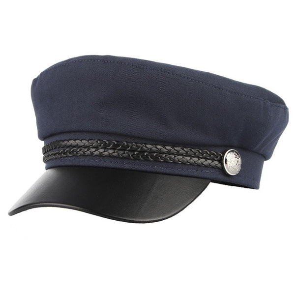 2019 New High Quality Casual Military Cap Man Woman Cotton Beret Flat Hats Captain Cap Trucker Vintage Black Sport Dad Bone Male