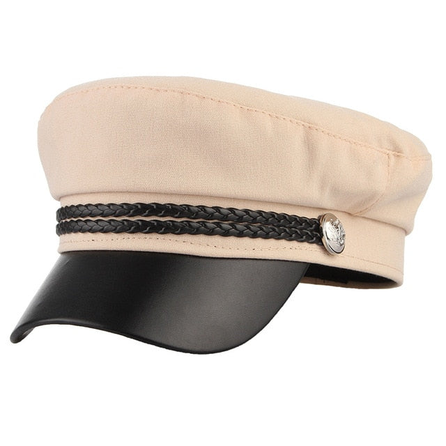 2019 New High Quality Casual Military Cap Man Woman Cotton Beret Flat Hats Captain Cap Trucker Vintage Black Sport Dad Bone Male