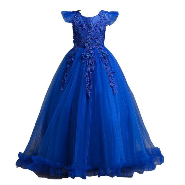 Girls Kids Party Sequins Dress Wedding Bridesmaid Pageant Princess Formal  Gown | eBay